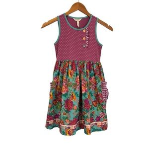 Girls Matilda Jane Moments with you Picture Day Dress Sz 10 Pink Floral #28003D